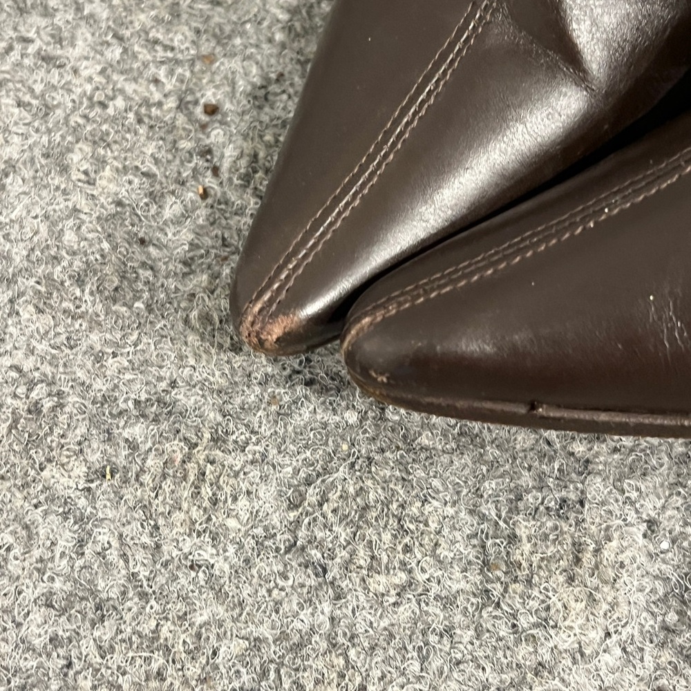 Banana Republic Genuine Leather Made In Italy Kitten Heel Pointy Toe Boots 6 - Picture 3 of 5